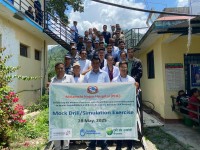 मेलम्ची नगर अस्पतालमा बृहत क्षति ब्यवस्थापन कृतिम घट्ना अभ्यास सम्पन्न