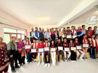 नेपाल राष्ट्रिय शिक्षक संगठन सिन्धुपाल्चाेकद्वारा एसइइ उत्कृष्ट विद्यार्थी सम्मानित