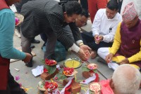 हेलम्बु गाउँपालिकाको प्रशासनिक भवनको शिलान्यास