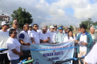 मदन भण्डारीको ७४औँ जन्मजयन्तीमा वृहत् साइकल तथा पदयात्रा सम्पन्न