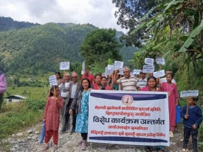 मेलम्ची खानेपानी बाढी पिडित संघर्ष समितिको आन्दोलन जारी,राजनितिक दलको समेत ऐक्यबद्धता