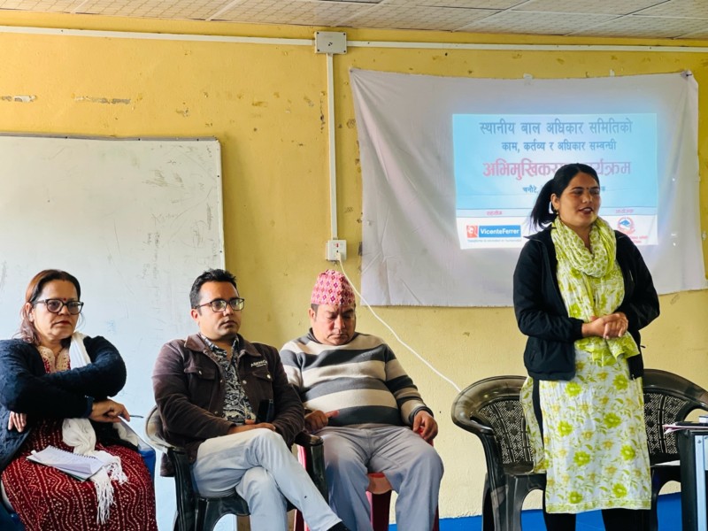 स्थानिय बाल अधिकार समितिको काम,कर्तव्य र अधिकार सम्बन्धी अभिमुखिकरण हेलम्बुमा सम्पन्न